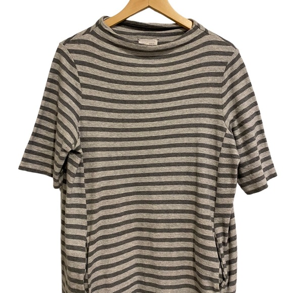 (Sold)Lou & Grey @ LOFT Cotton SS Striped Sweater Dress, Women's Lg - Picture 2 of 10